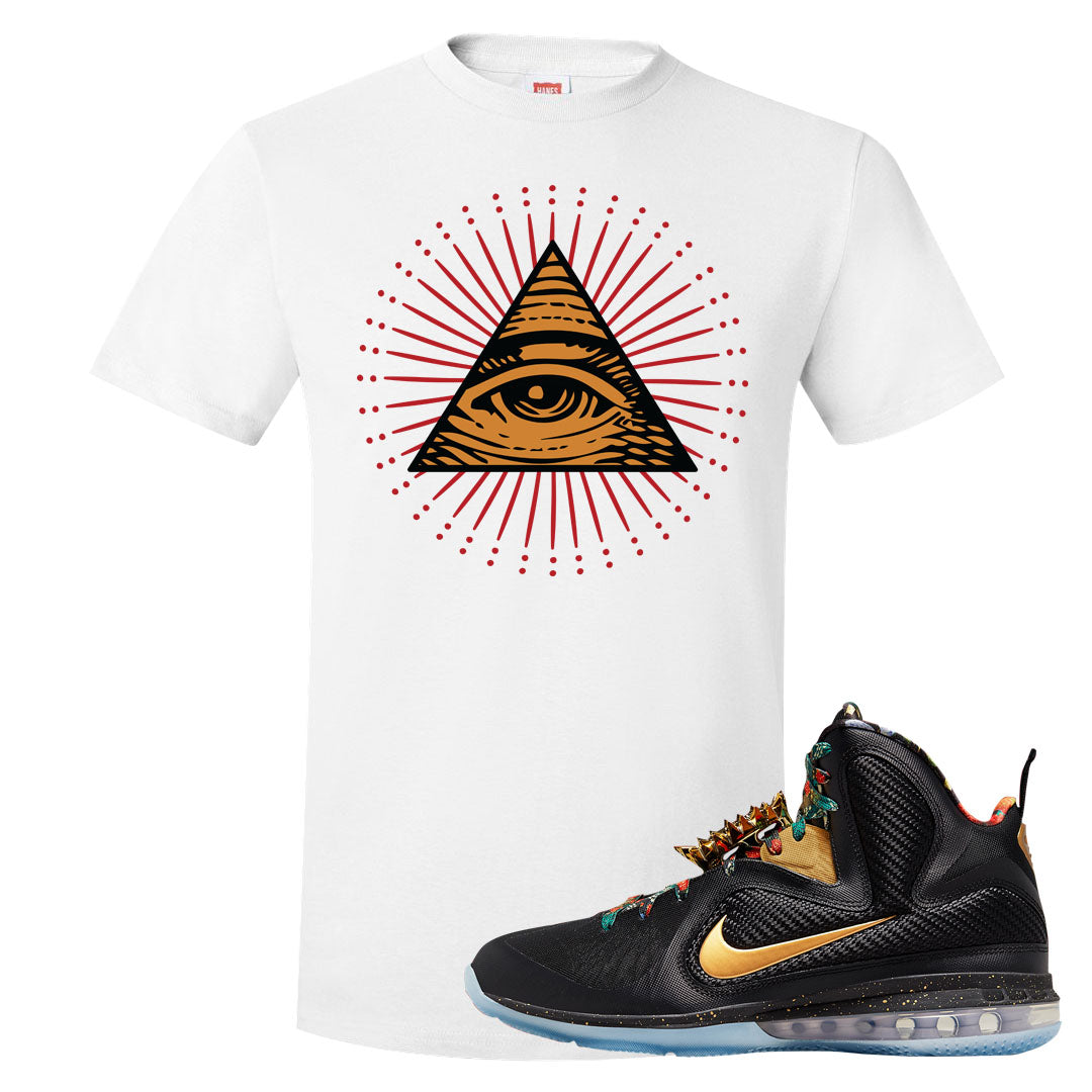 Throne Watch Bron 9s T Shirt | All Seeing Eye, White