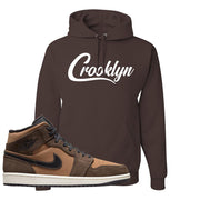 Earthy Brown Mid 1s Hoodie | Crooklyn, Dark Chocolate