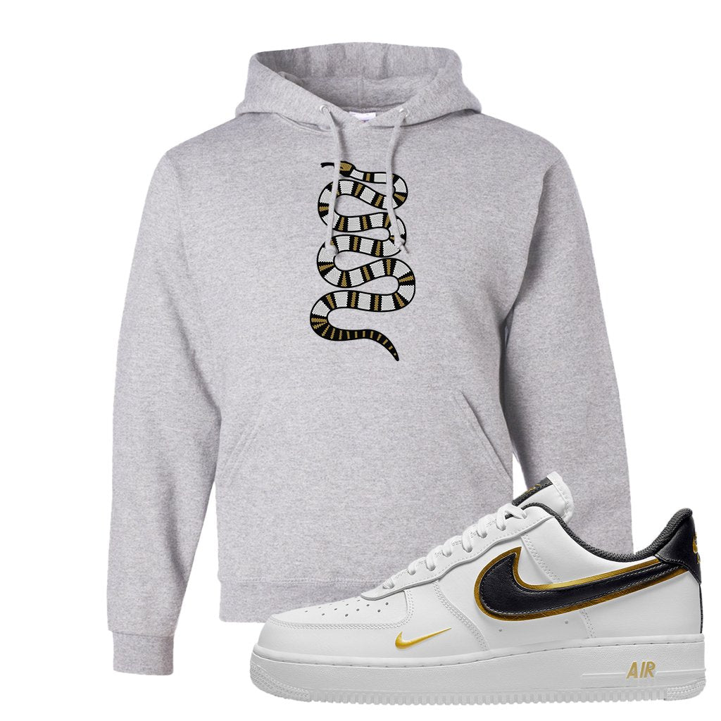 Air Force 1 Low White Gold Hoodie | Coiled Snake, Ash