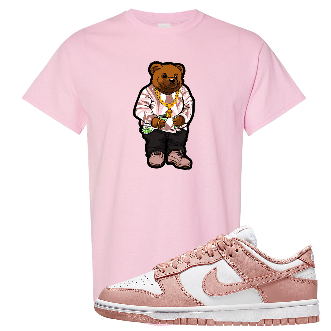 Rose Whisper Low Dunks T Shirt | Sweater Bear, Light Pink