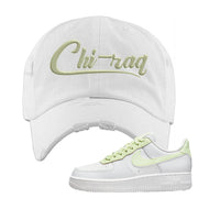 WMNS Color Block Mint 1s Distressed Dad Hat | Chiraq, White