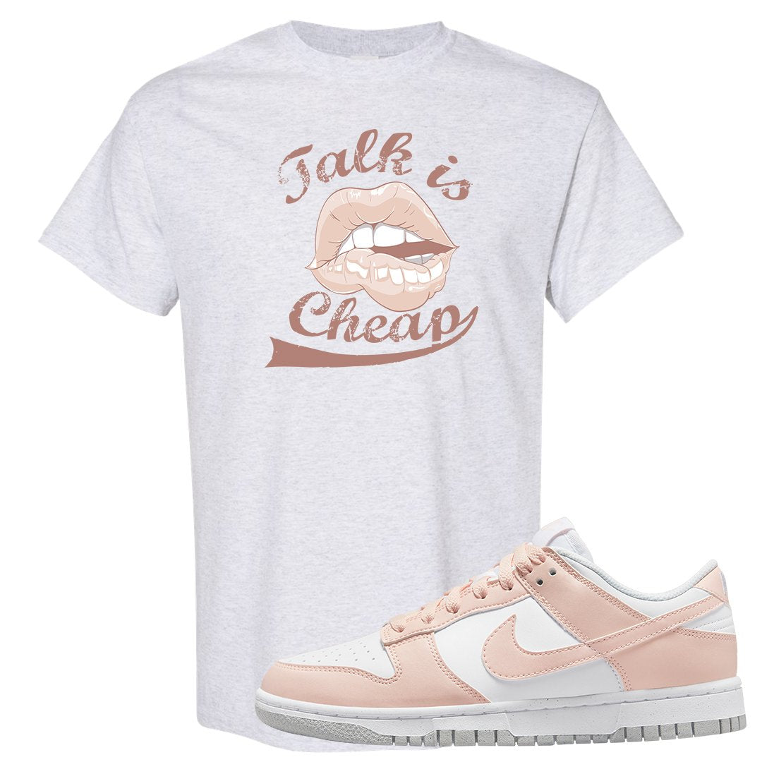 Next Nature Pale Citrus Low Dunks T Shirt | Talk Is Cheap, Ash