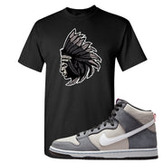 Medium Grey High Dunks T Shirt | Indian Chief, Black