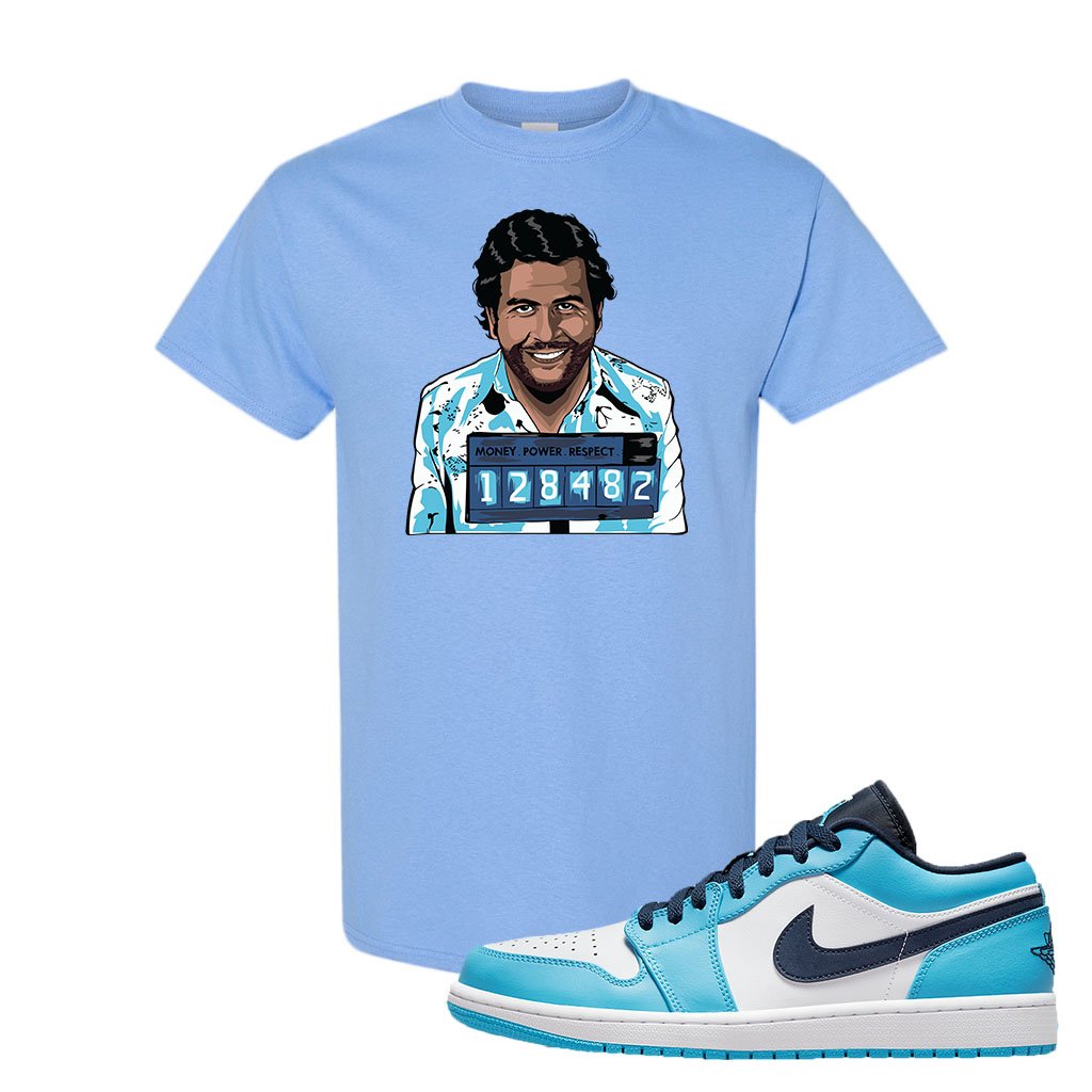 Air Jordan 1 Low UNC T Shirt | Escobar Illustration, Light Blue