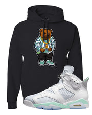 Mint Foam 6s Hoodie | Sweater Bear, Black