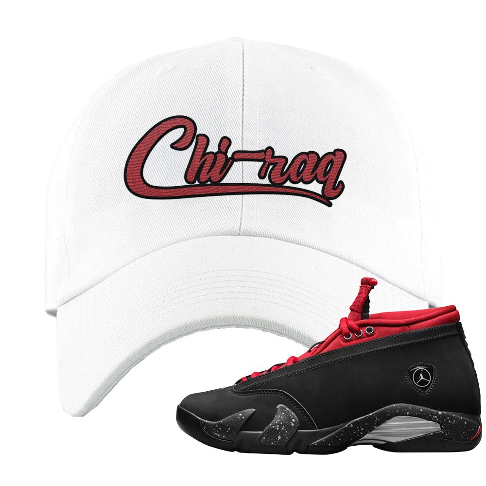 Red Lipstick Low 14s Dad Hat | Chiraq, White