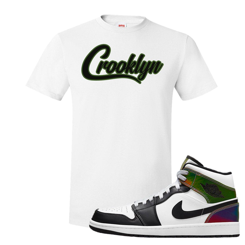 Color Change Mid 1s T Shirt | Crooklyn, White