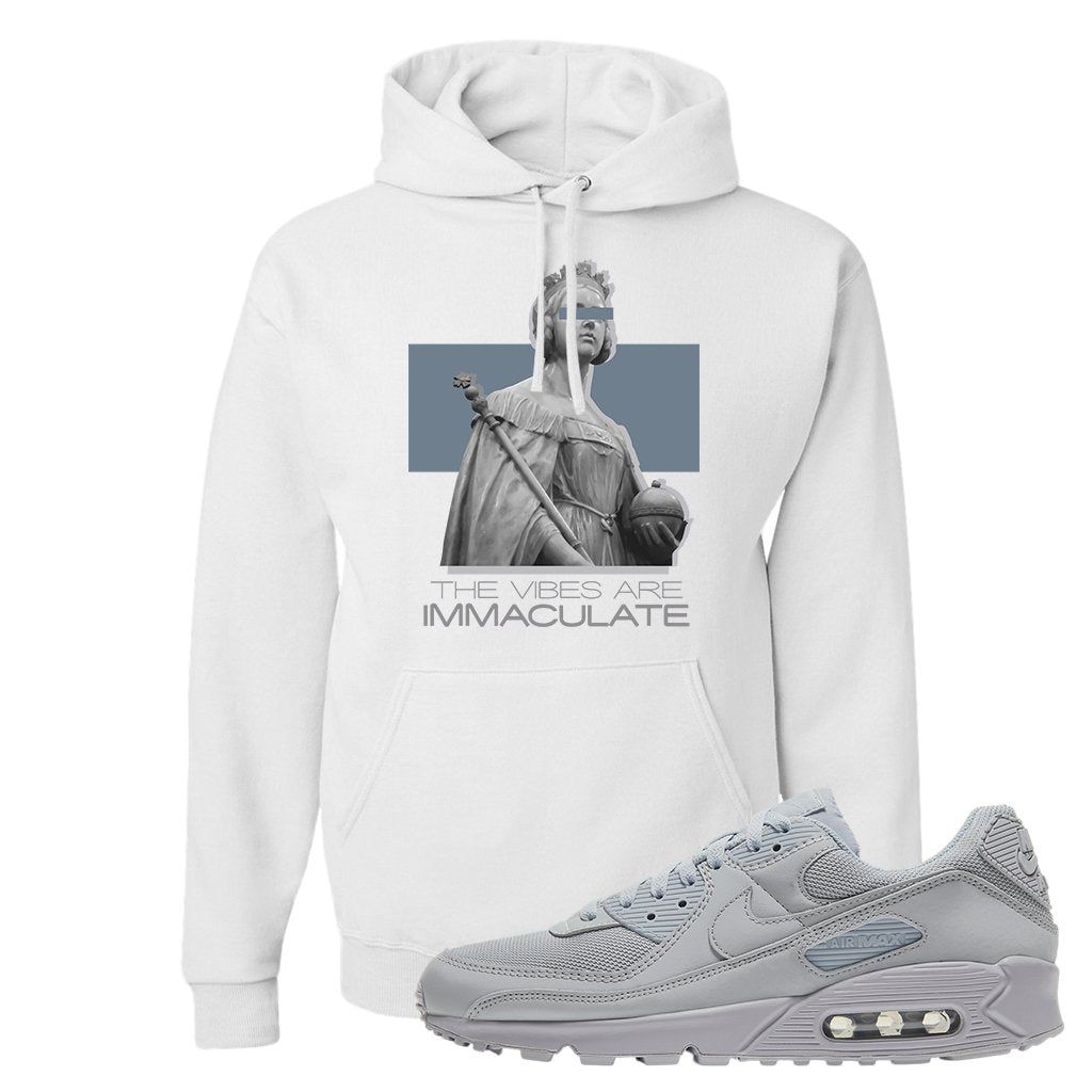 Air Max 90 Wolf Grey Hoodie | The Vibes Are Immaculate, White