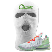 GOAT Bron 18s Ski Mask | Chiraq, White