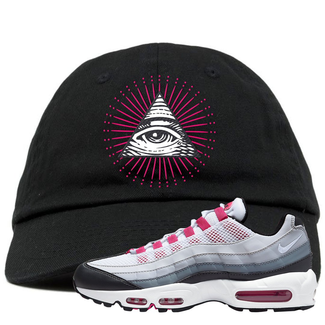 Next Nature Pink 95s Dad Hat | All Seeing Eye, Black