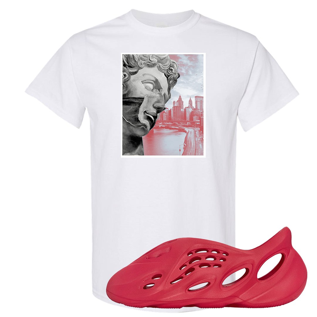 Vermillion Foam Runners T Shirt | Miguel, White