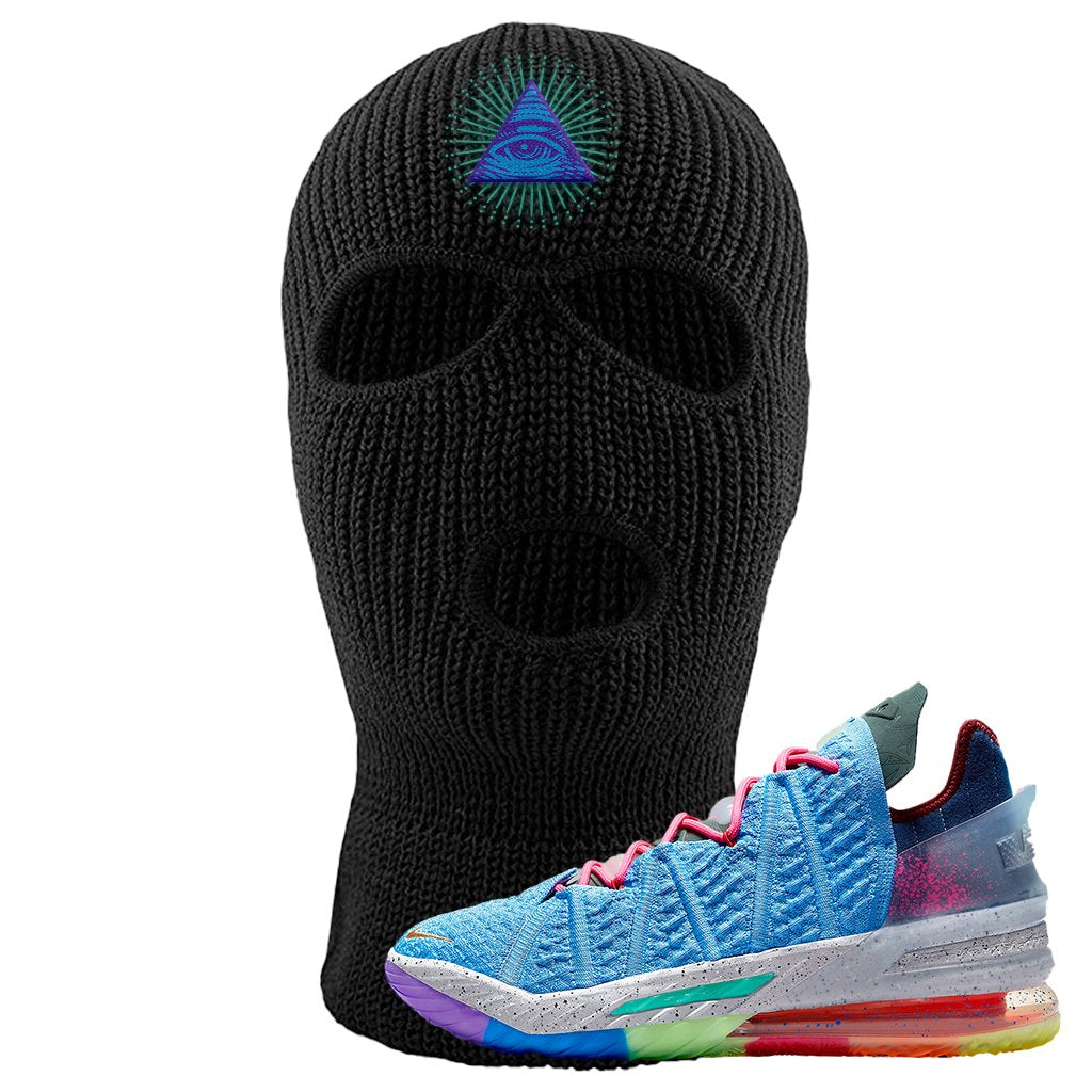 Lebron 18 Best 1-9 Ski Mask | All Seeing Eye, Black