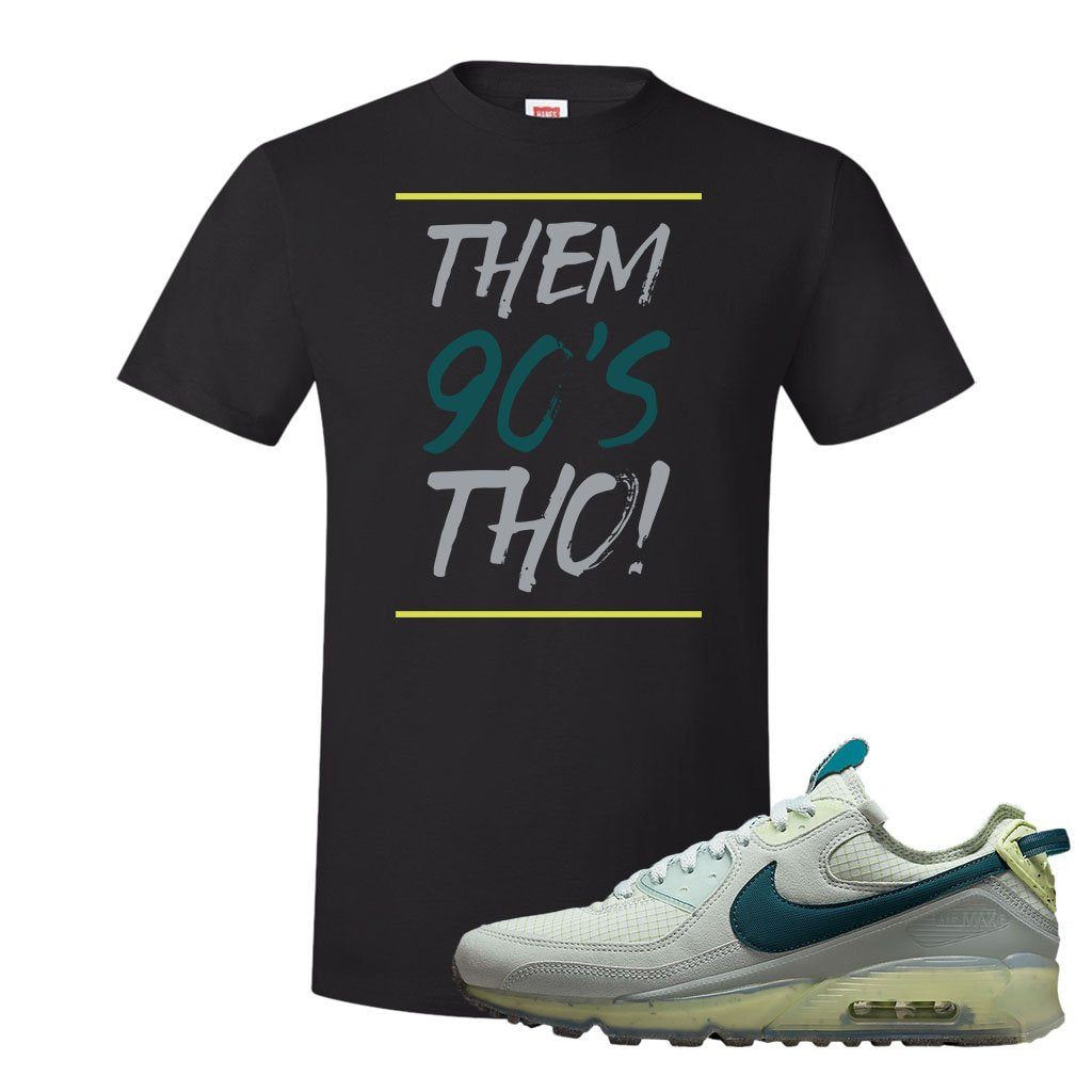 Seafoam Dark Teal Green 90s T Shirt | Them 90's Tho, Black