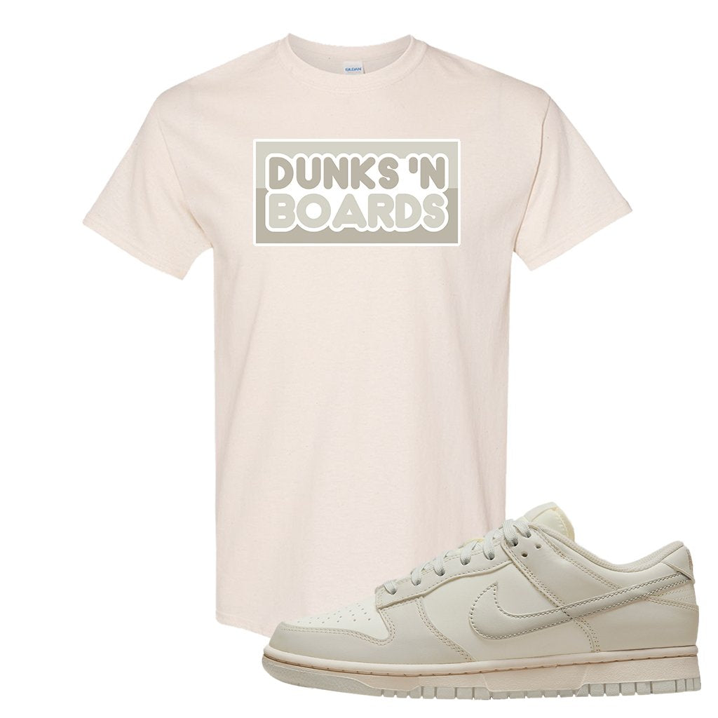 SB Dunk Low Light Bone T Shirt | Dunks N Boards, Natural