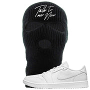 Triple White Golf Low 1s Ski Mask | Talk To Me Nice, Black