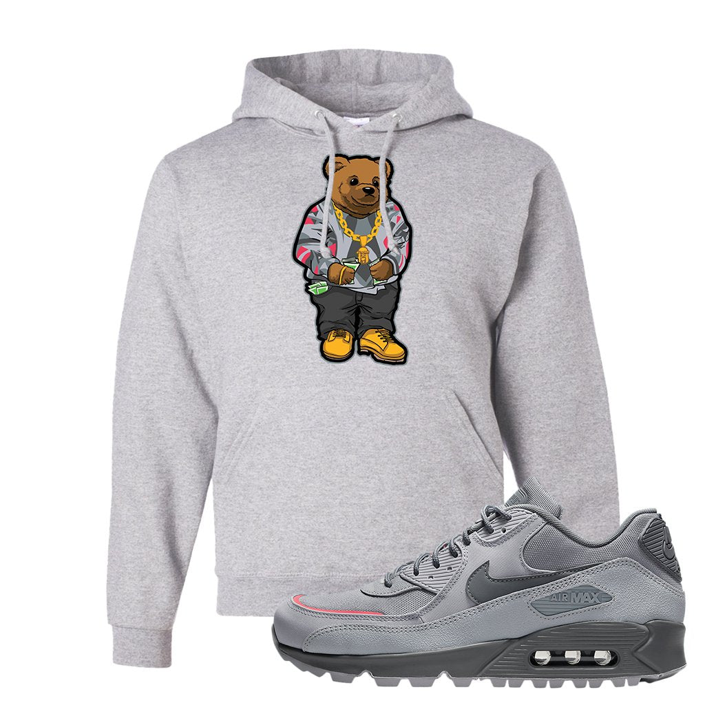 Wolf Grey Surplus 90s Hoodie | Sweater Bear, Ash
