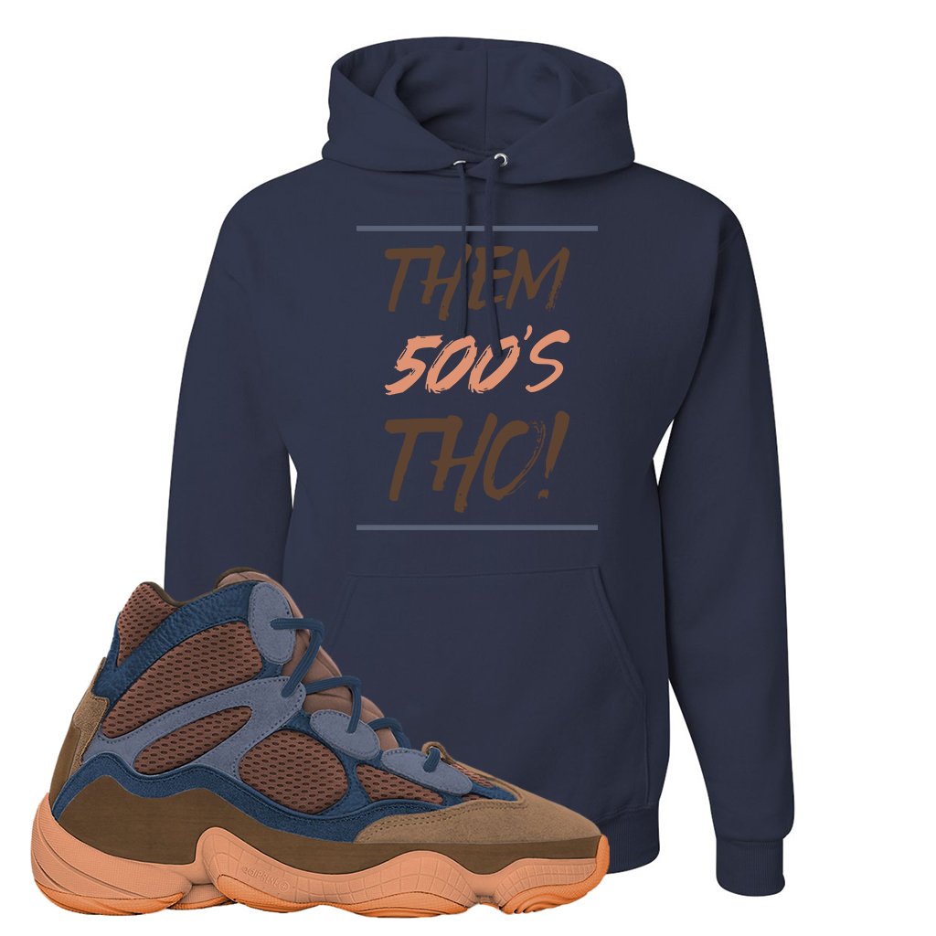 Yeezy 500 High Tactile Hoodie | Them 500's Tho, Navy Blue