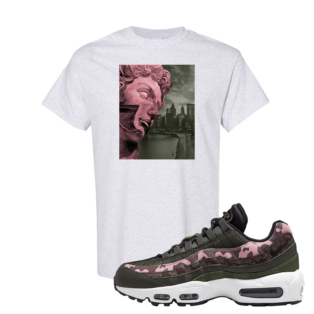 Olive Pink Camo 95s T Shirt | Miguel, Ash