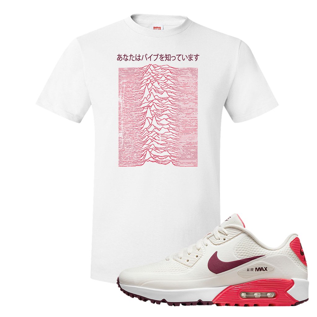 Fusion Red Dark Beetroot Golf 90s T Shirt | Vibes Japan, White
