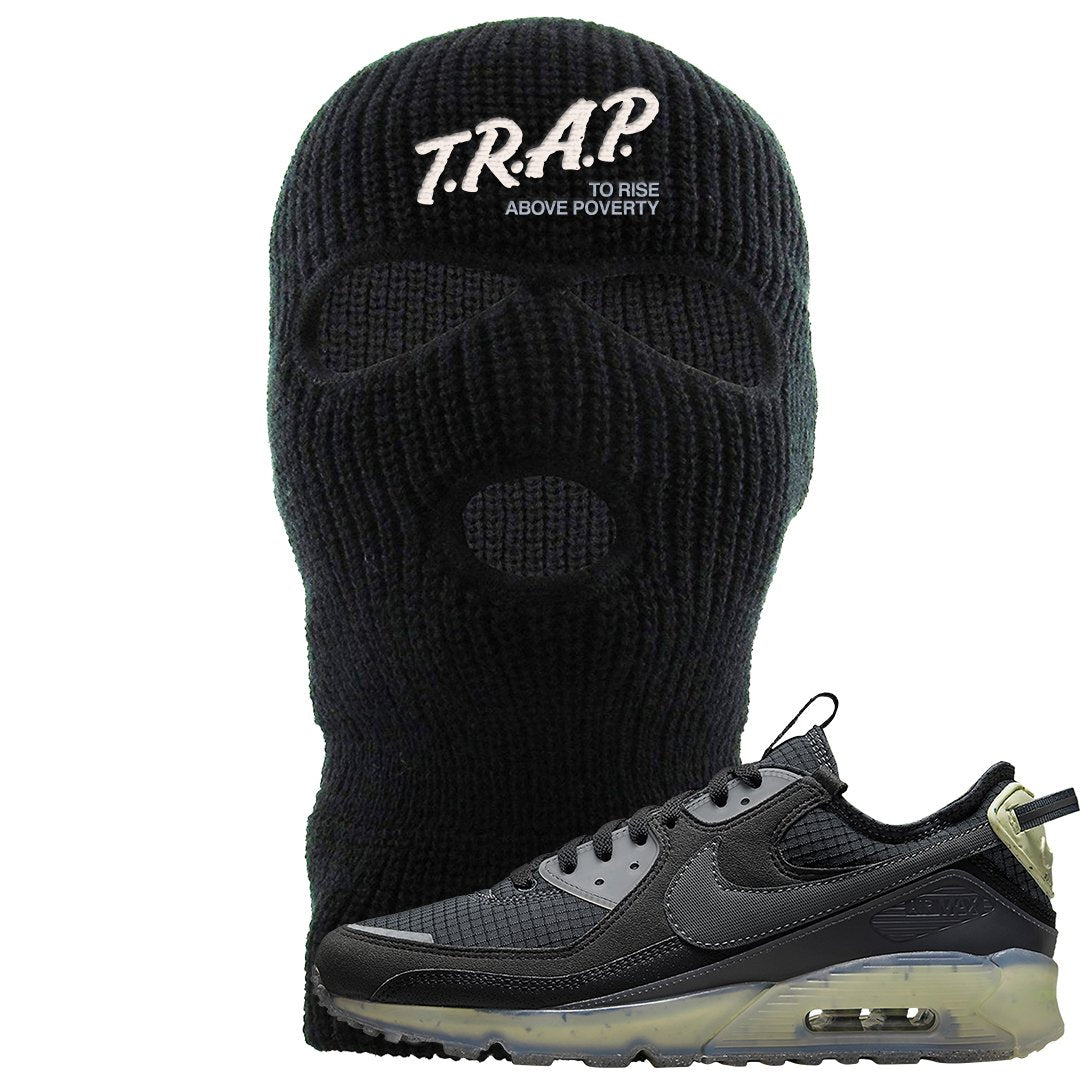 Terrascape Lime Ice 90s Ski Mask | Trap To Rise Above Poverty, Black
