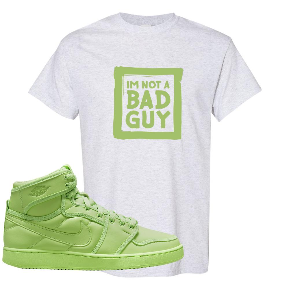 Neon Green KO 1s T Shirt | I'm Not A Bad Guy, Ash
