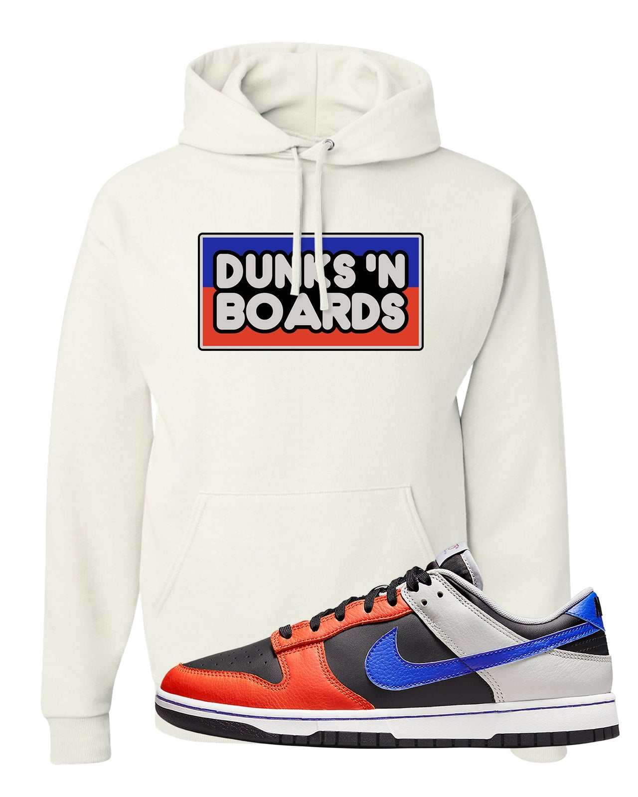 75th Anniversary Low Dunks Hoodie | Dunks N Boards, White