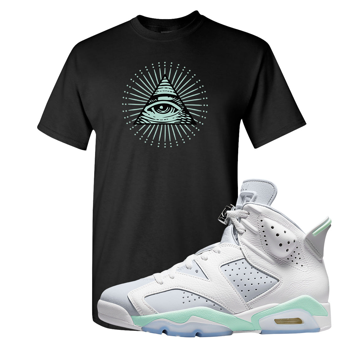 Mint Foam 6s T Shirt | All Seeing Eye, Black