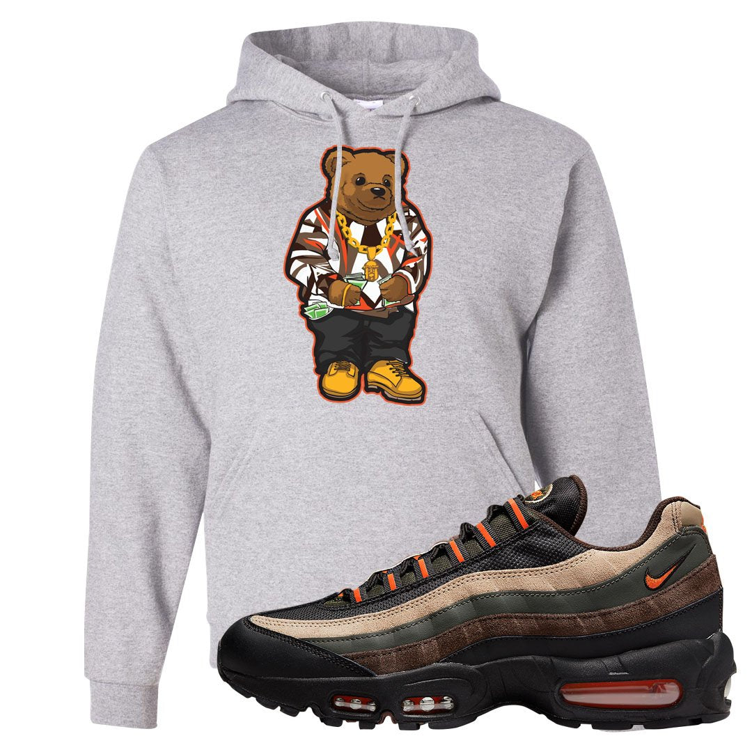 Dark Army Orange Blaze 95s Hoodie | Sweater Bear, Ash