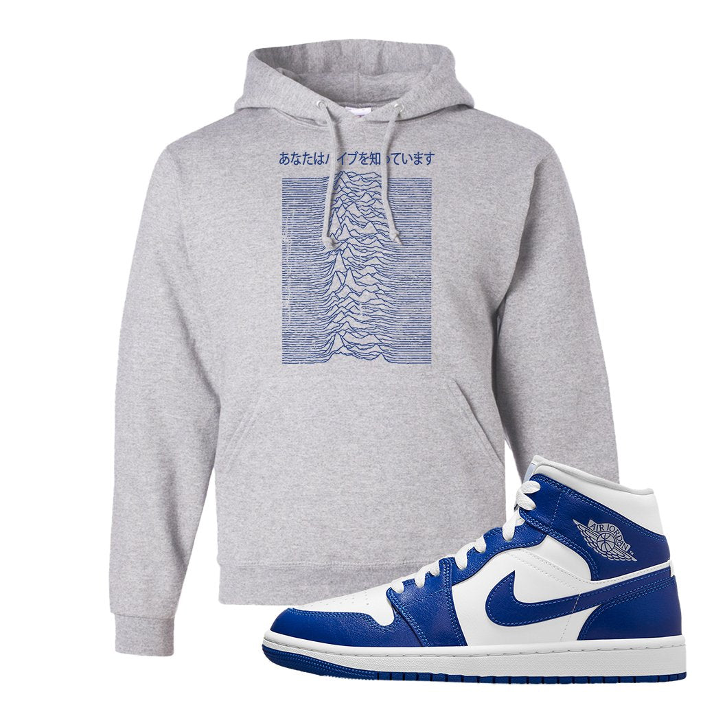 Air Jordan 1 Mid Kentucky Blue Hoodie | Vibes Japan, Ash