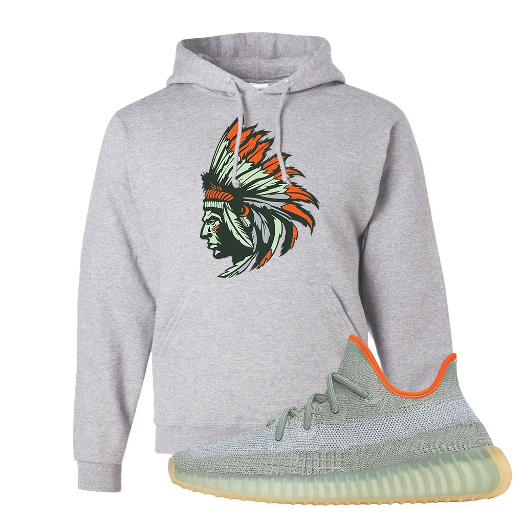 Yeezy 350 V2 Desert Sage Sneaker Pullover Hoodie | Indian Chief | Ash