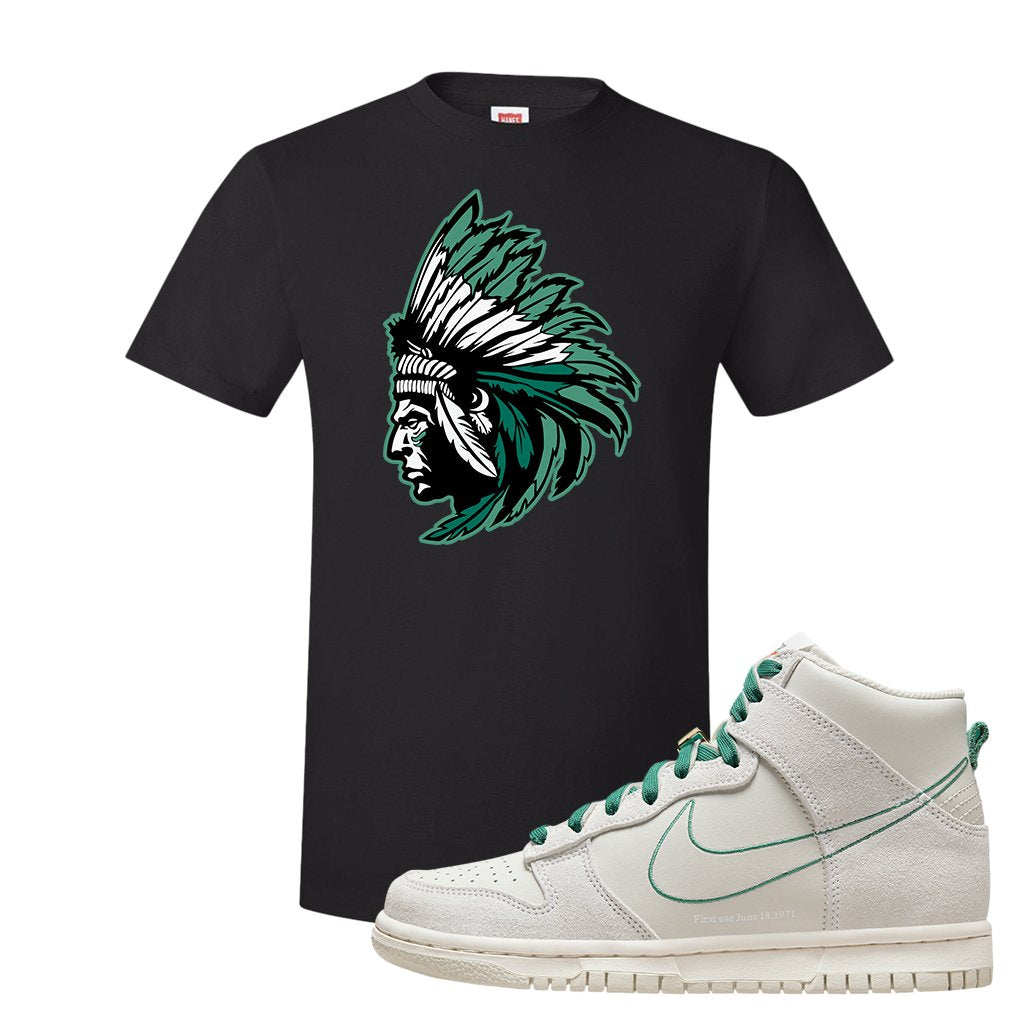 First Use High Dunks T Shirt | Indian Chief, Black