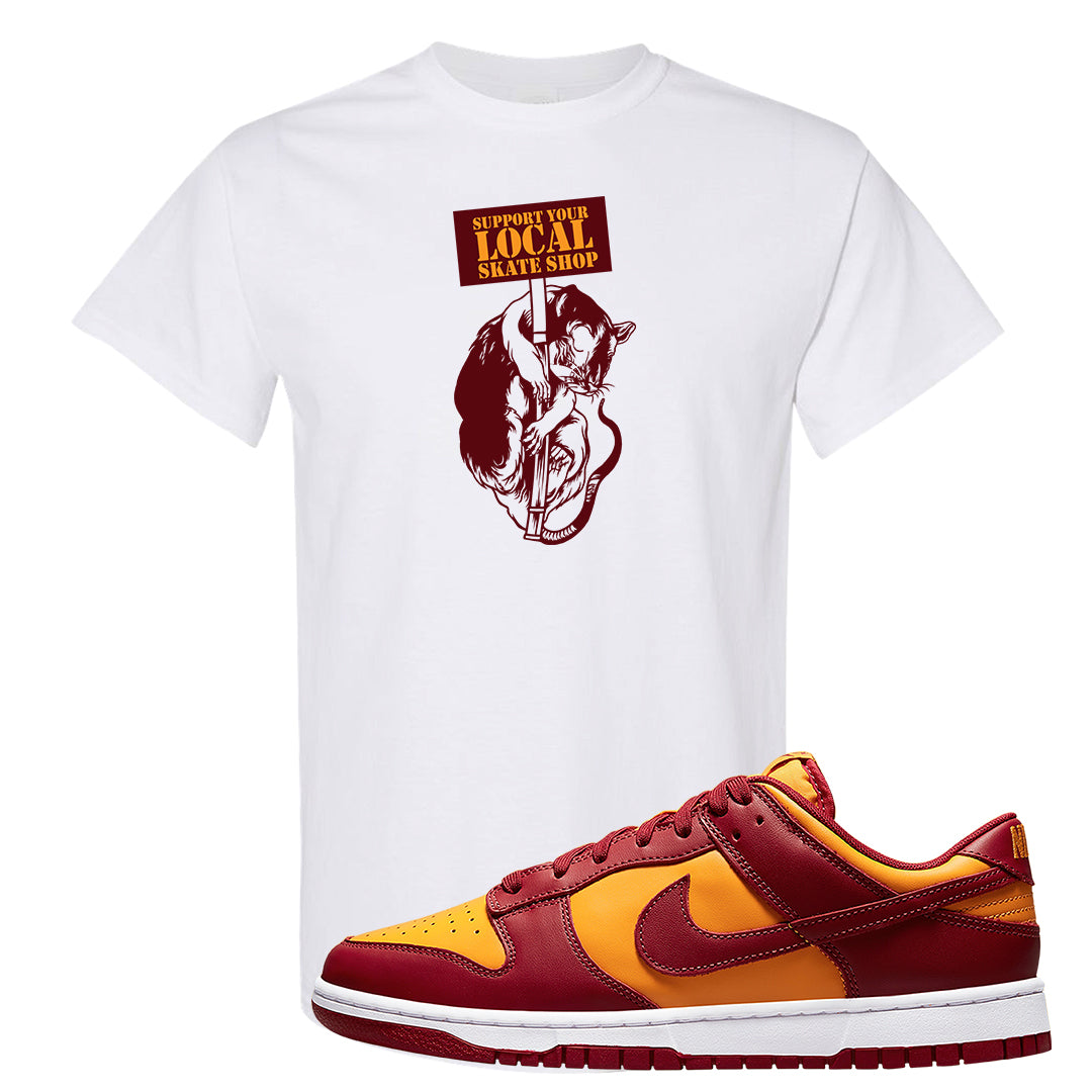 Midas Gold Low Dunks T Shirt | Support Your Local Skate Shop, White
