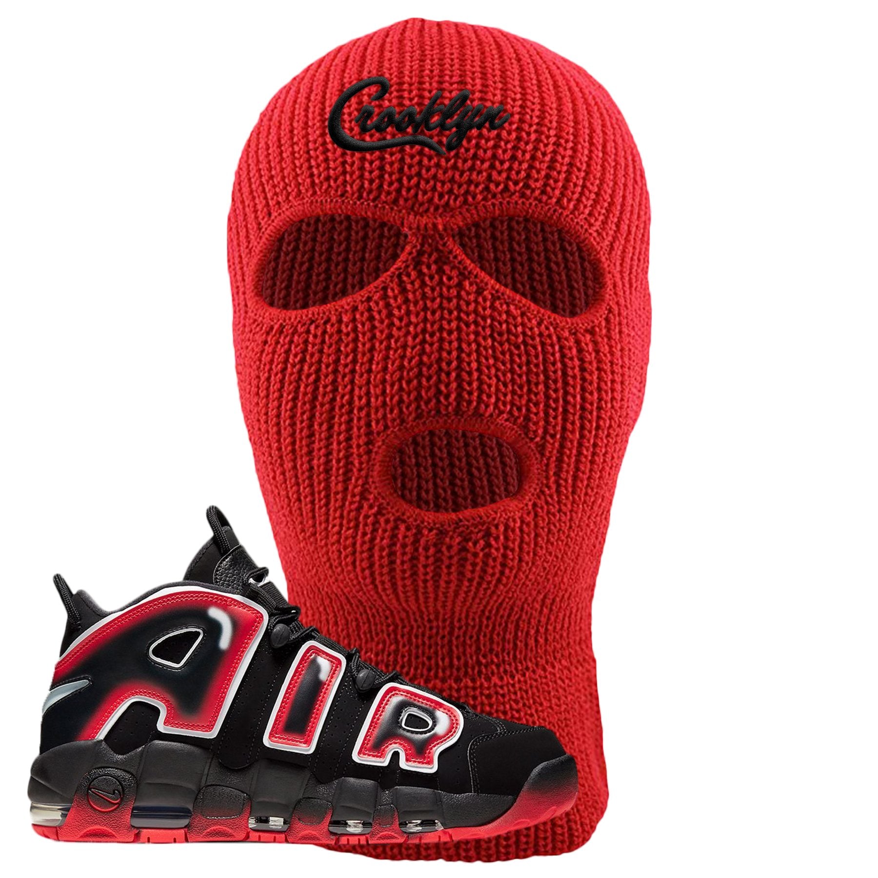Nike Air More Uptempo Laser Crimson Crooklyn Red Sneaker Hook Up Ski Mask