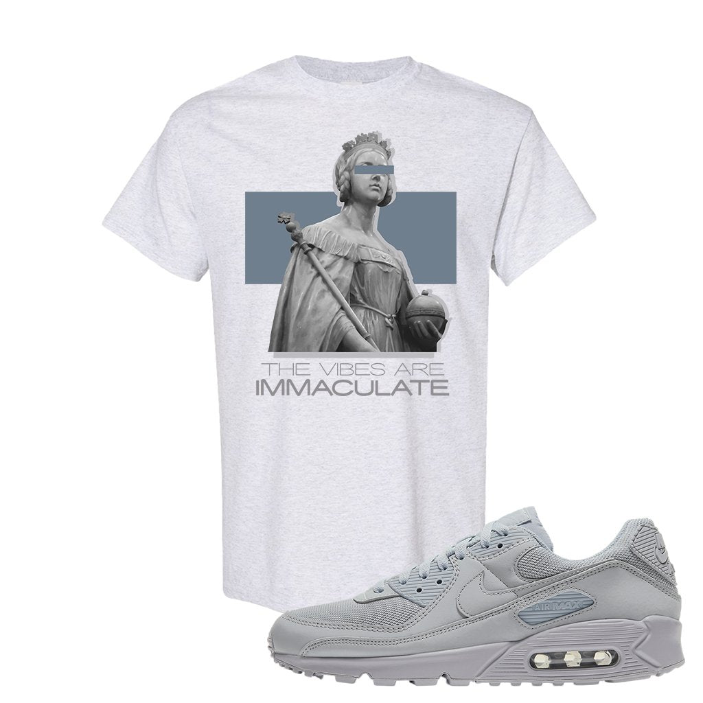 Air Max 90 Wolf Grey T Shirt | The Vibes Are Immaculate, Ash