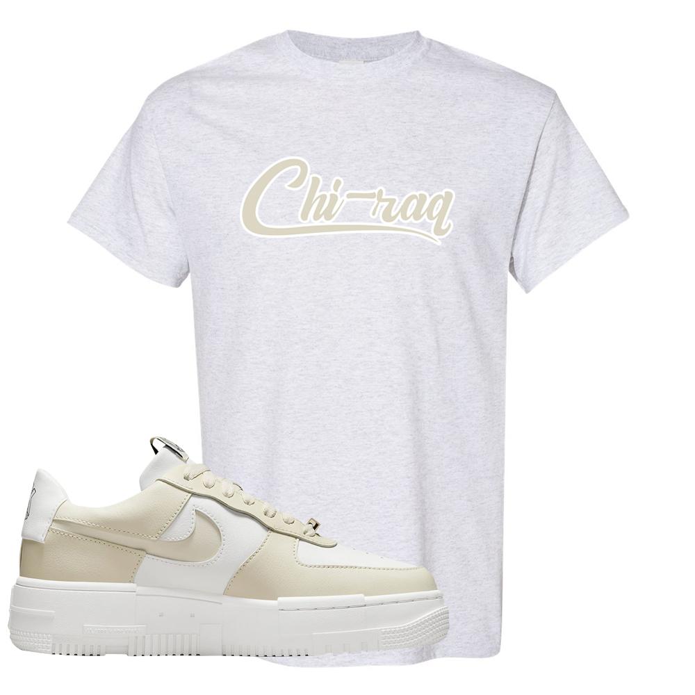 Pixel Cream White Force 1s T Shirt | Chiraq, Ash