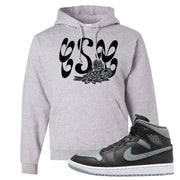 Alternate Shadow Mid 1s Hoodie | Certified Sneakerhead, Ash