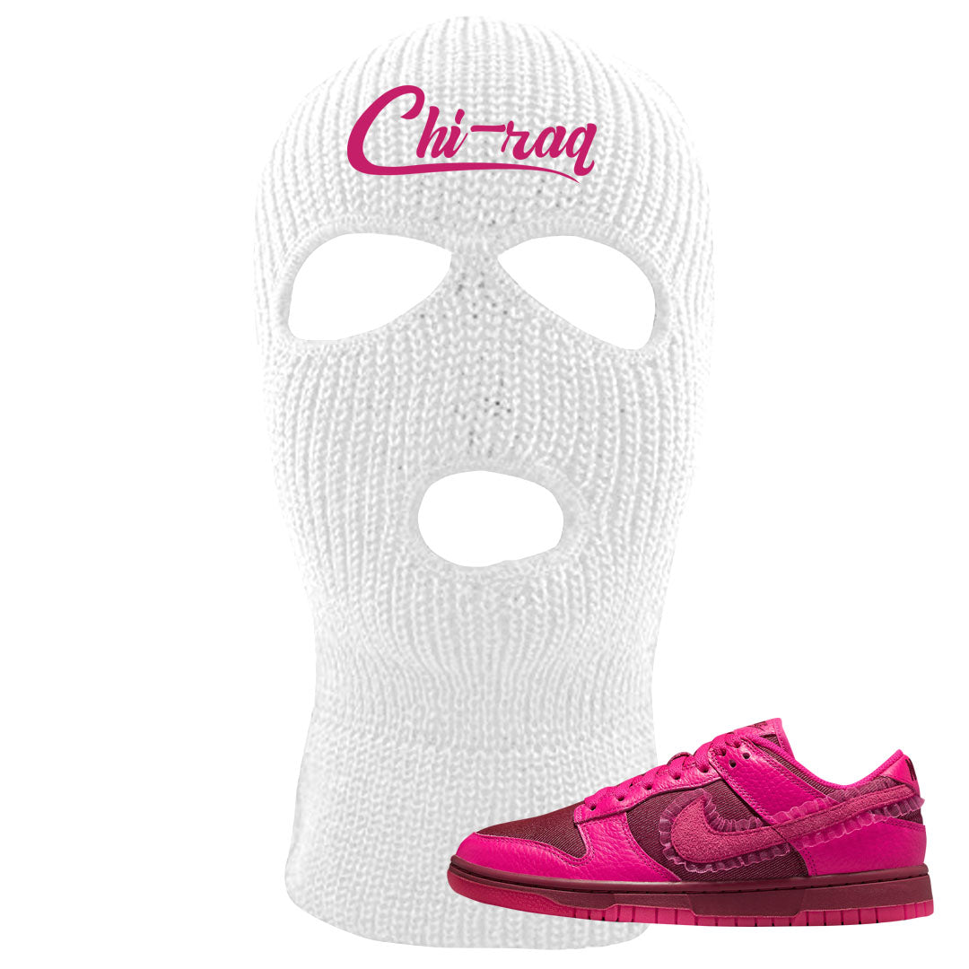 2022 Valentine's Day Low Dunks Ski Mask | Chiraq, White