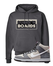 Medium Grey High Dunks Hoodie | Dunks N Boards, Smoke Grey