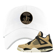Jordan 4 WMNS Mushroom Sneaker Matching White Mushroom Logo Dad Hat