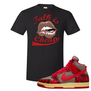 Acid Wash Red 1985 High Dunks T Shirt | Talk Lips, Black