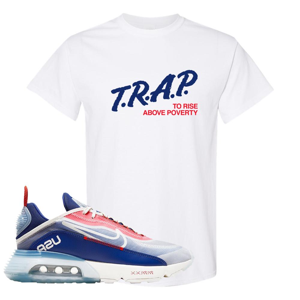 Team USA 2090s T Shirt | Trap To Rise Above Poverty, White