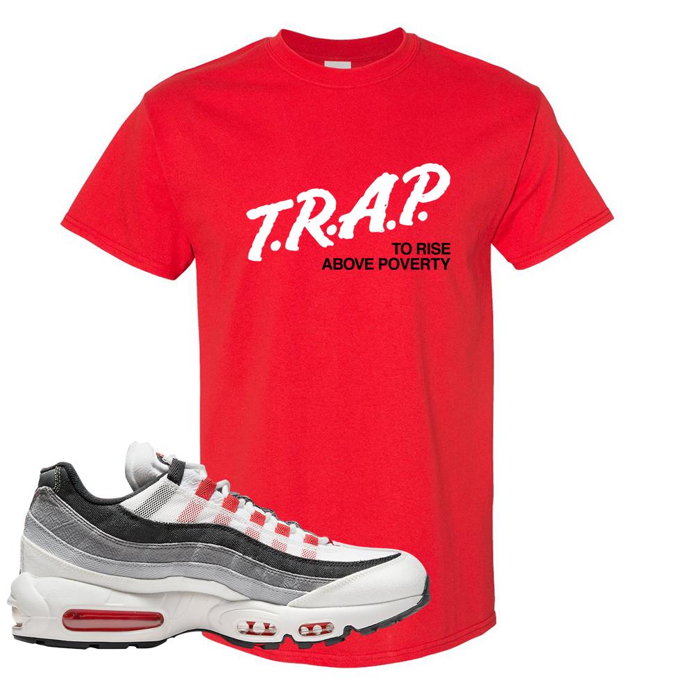 Comet 95s T Shirt | Trap To Rise Above Poverty, Red