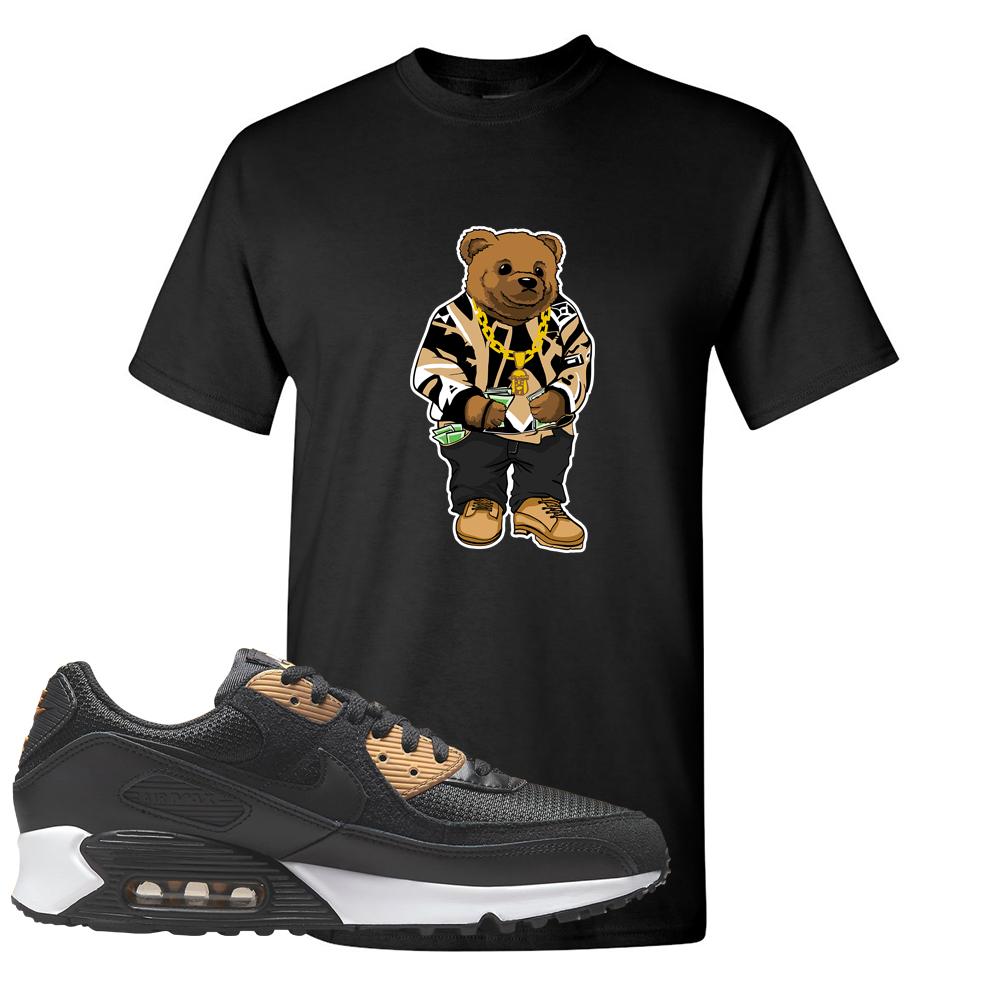 Air Max 90 Black Old Gold T Shirt | Sweater Bear, Black