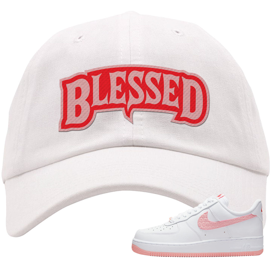 Valentine's Day 2022 AF1s Dad Hat | Blessed Arch, White