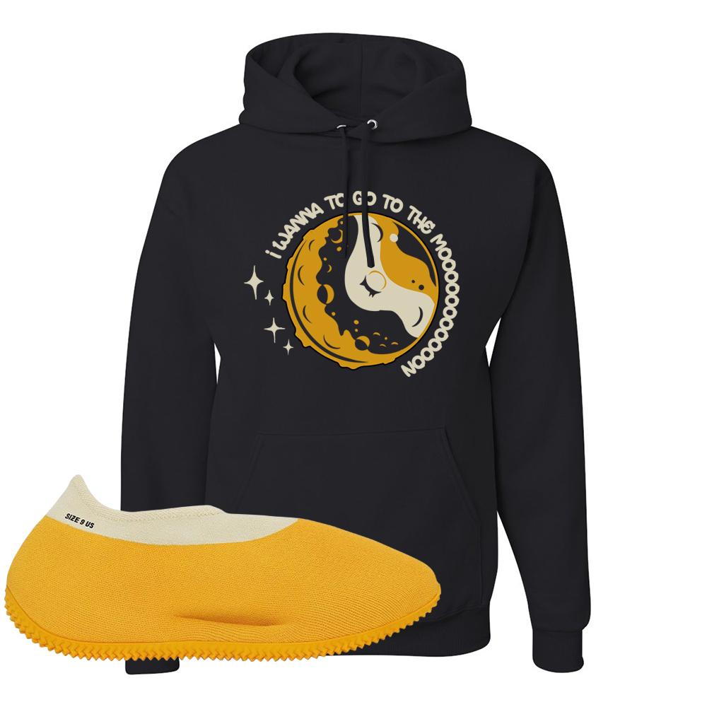Sulfur Knit Runners Hoodie | I Wanna Go To The Moon, Black
