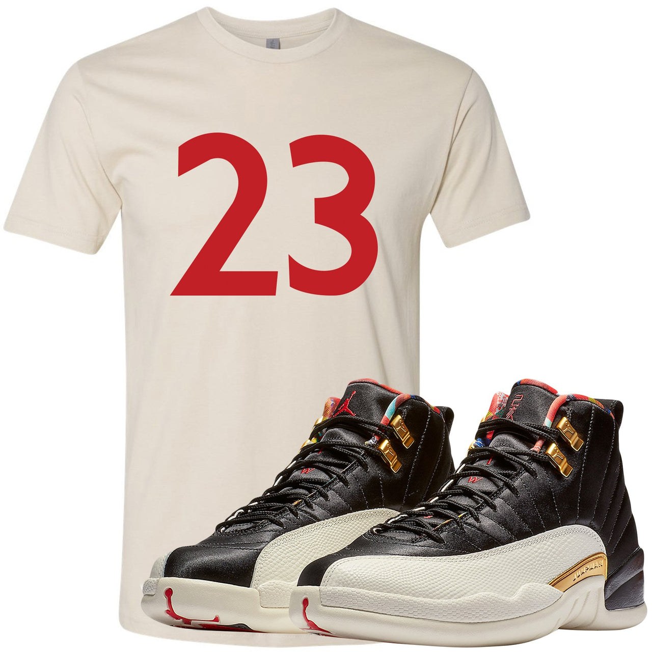 Match your pair of Chinese New Year Jordan 12s with this Jordan 12 Chinese New Year sneaker matching t-shirt