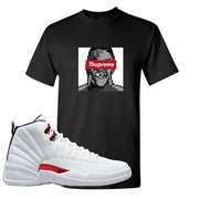 Twist White Red 12s T Shirt | Thupreme, Black