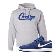 WMNS Dusty Blue Low 1s Hoodie | Crooklyn, Ash