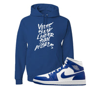 Air Jordan 1 Mid Kentucky Blue Hoodie | Vibes Speak Louder Than Words, Royal