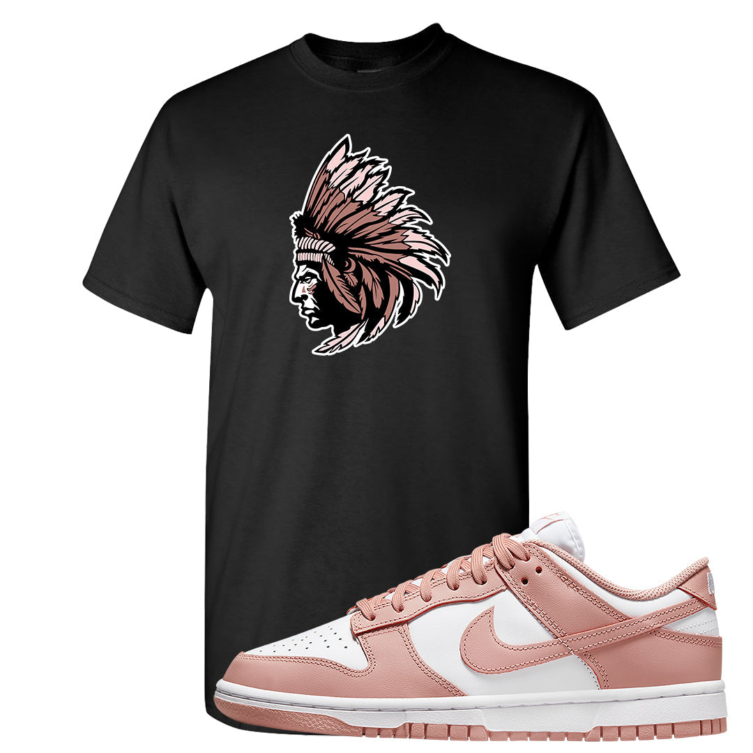 Rose Whisper Low Dunks T Shirt | Indian Chief, Black